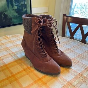 Light Brown Madden Girl Size 10 Wedge Ankle Boots